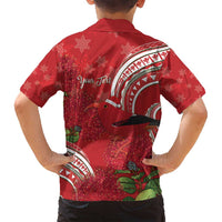 Personalized Mele Kalikimaka Hawaii Family Matching Summer Maxi Dress and Hawaiian Shirt I'iwi Bird With Ohia Lehua - Red Color LT14 - Polynesian Pride