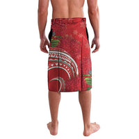 Personalized Mele Kalikimaka Hawaii Lavalava I'iwi Bird With Ohia Lehua - Red Color