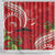 Personalized Mele Kalikimaka Hawaii Shower Curtain I'iwi Bird With Ohia Lehua - Red Color