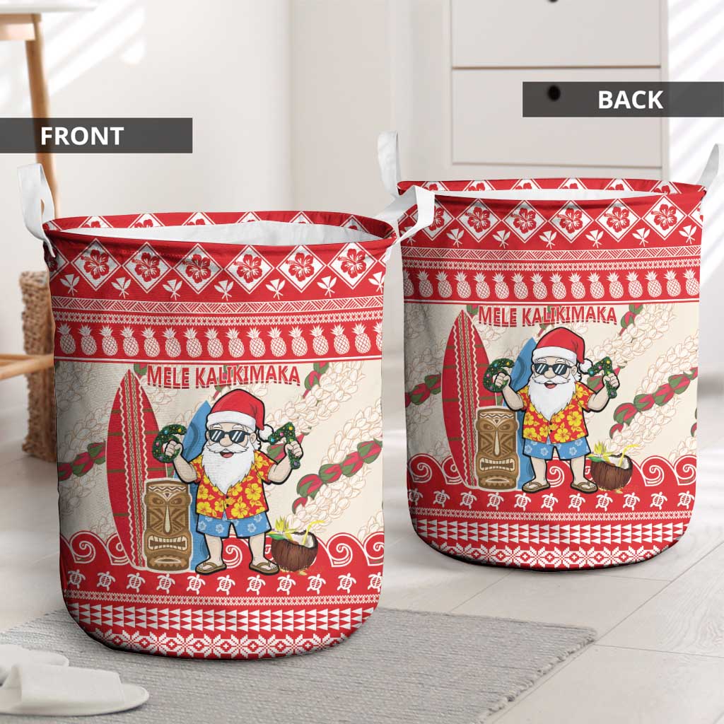 Hawaii Christmas Six Seven Laundry Basket Mele Kalikimaka Funny Santa 67 Gen Alpha Slang - Polynesian Pride