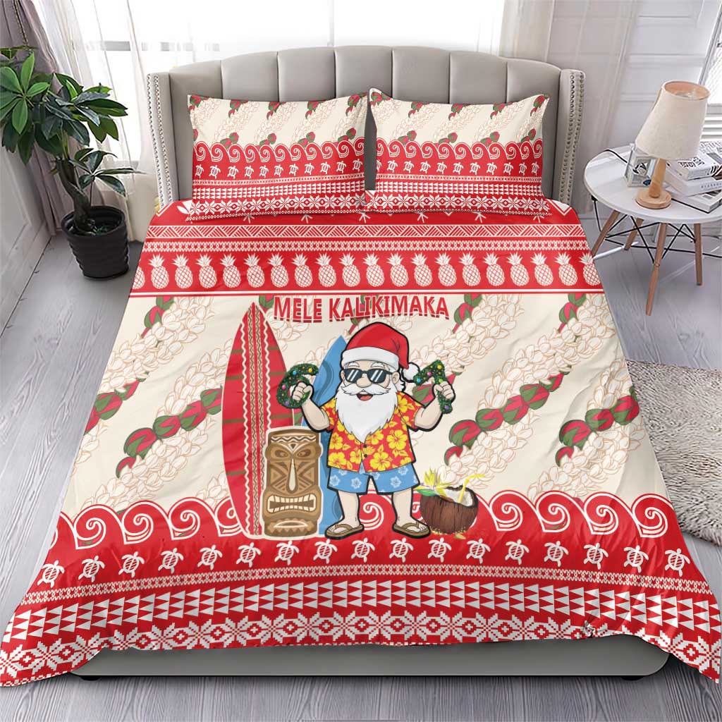 Hawaii Christmas Six Seven Bedding Set Mele Kalikimaka Funny Santa 67 Gen Alpha Slang - Polynesian Pride