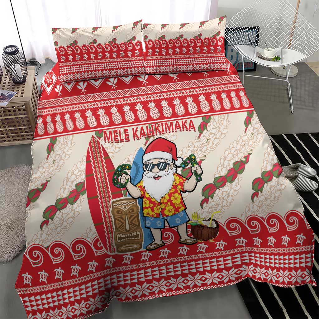 Hawaii Christmas Six Seven Bedding Set Mele Kalikimaka Funny Santa 67 Gen Alpha Slang - Polynesian Pride