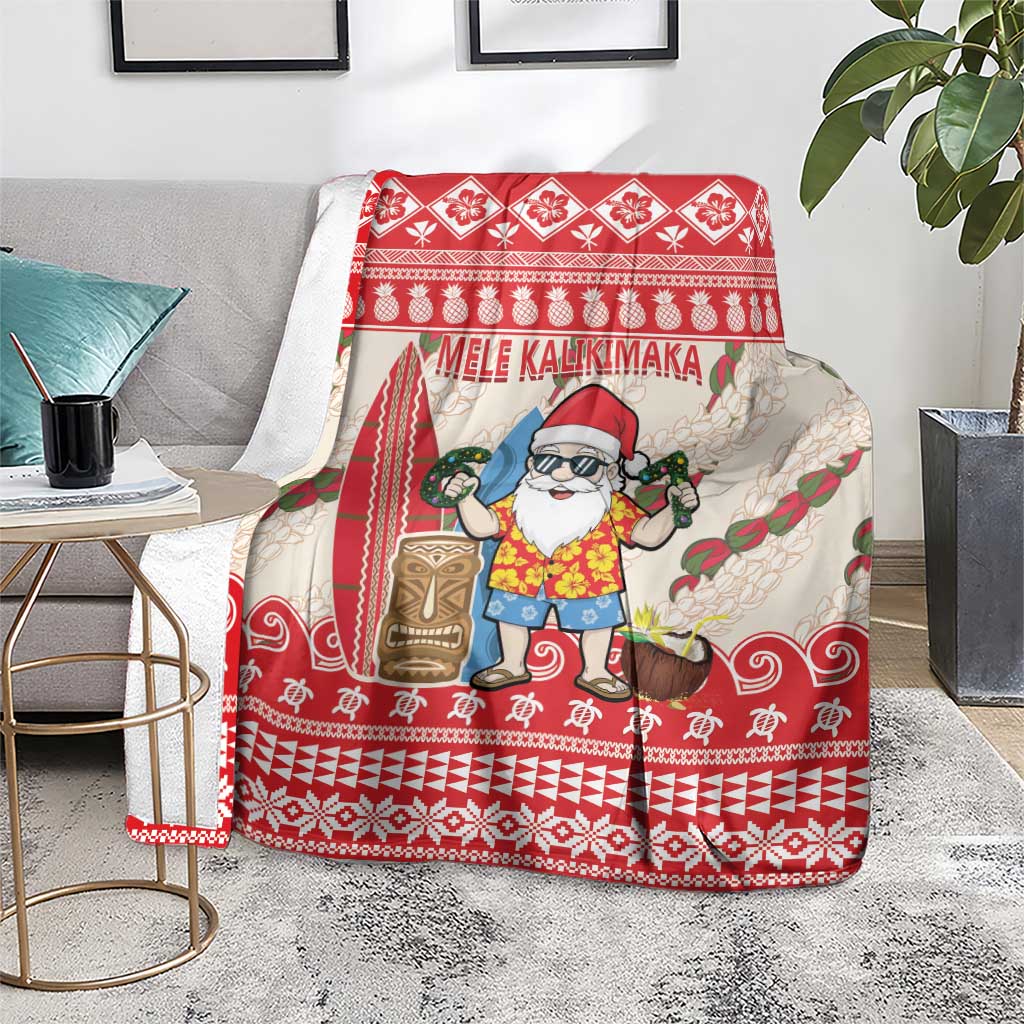 Hawaii Christmas Six Seven Blanket Mele Kalikimaka Funny Santa 67 Gen Alpha Slang - Polynesian Pride