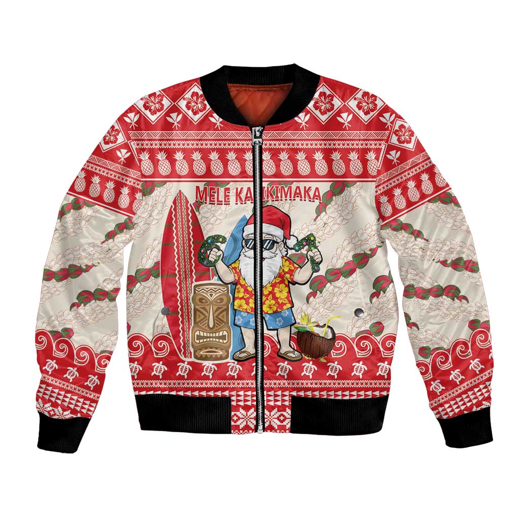 Hawaii Christmas Six Seven Bomber Jacket Mele Kalikimaka Funny Santa 67 Gen Alpha Slang - Polynesian Pride