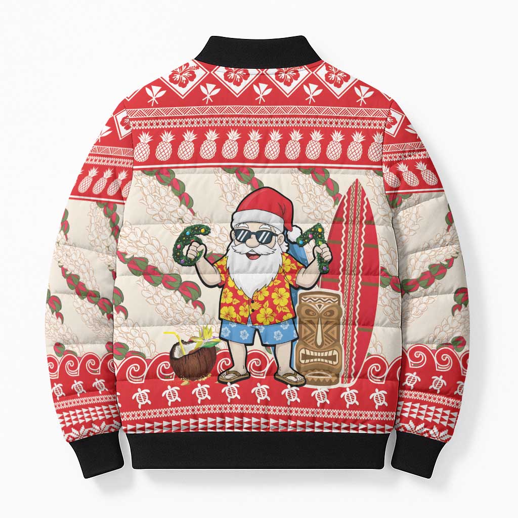 Hawaii Christmas Six Seven Bomber Puffer Jacket Mele Kalikimaka Funny Santa 67 Gen Alpha Slang - Polynesian Pride