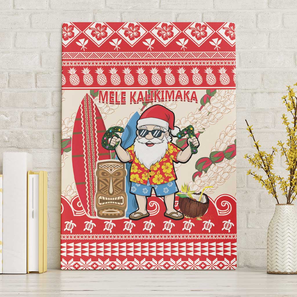 Hawaii Christmas Six Seven Canvas Wall Art Mele Kalikimaka Funny Santa 67 Gen Alpha Slang - Polynesian Pride