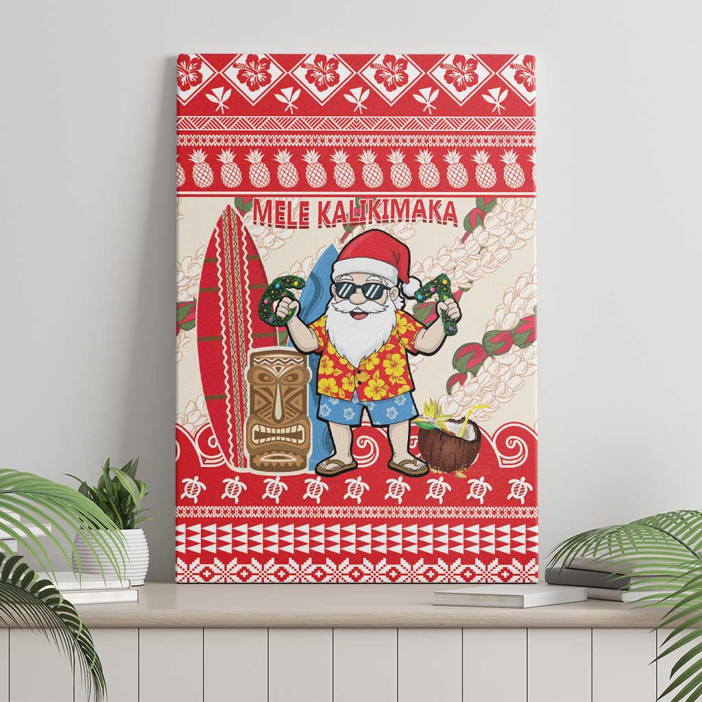 Hawaii Christmas Six Seven Canvas Wall Art Mele Kalikimaka Funny Santa 67 Gen Alpha Slang - Polynesian Pride