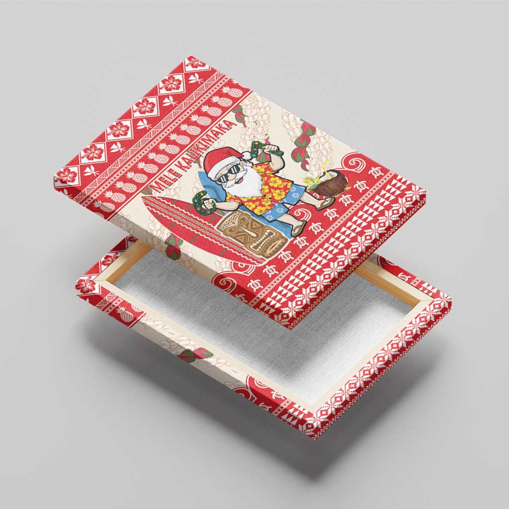 Hawaii Christmas Six Seven Canvas Wall Art Mele Kalikimaka Funny Santa 67 Gen Alpha Slang - Polynesian Pride