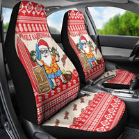 Hawaii Christmas Six Seven Car Seat Cover Mele Kalikimaka Funny Santa 67 Gen Alpha Slang - Polynesian Pride