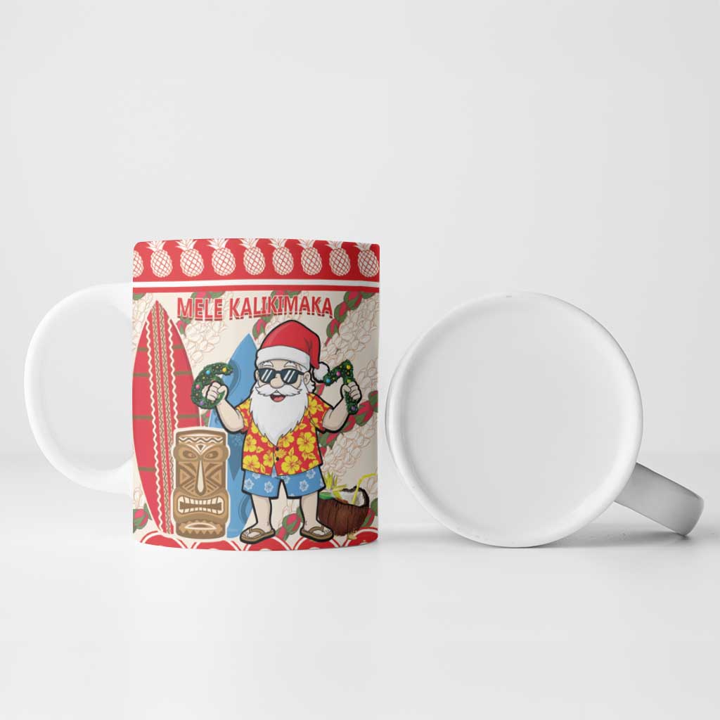 Hawaii Christmas Six Seven Ceramic Mug Mele Kalikimaka Funny Santa 67 Gen Alpha Slang - Polynesian Pride