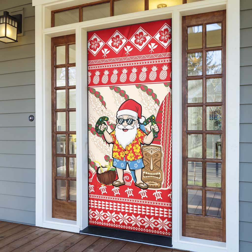 Hawaii Christmas Six Seven Door Cover Mele Kalikimaka Funny Santa 67 Gen Alpha Slang - Polynesian Pride