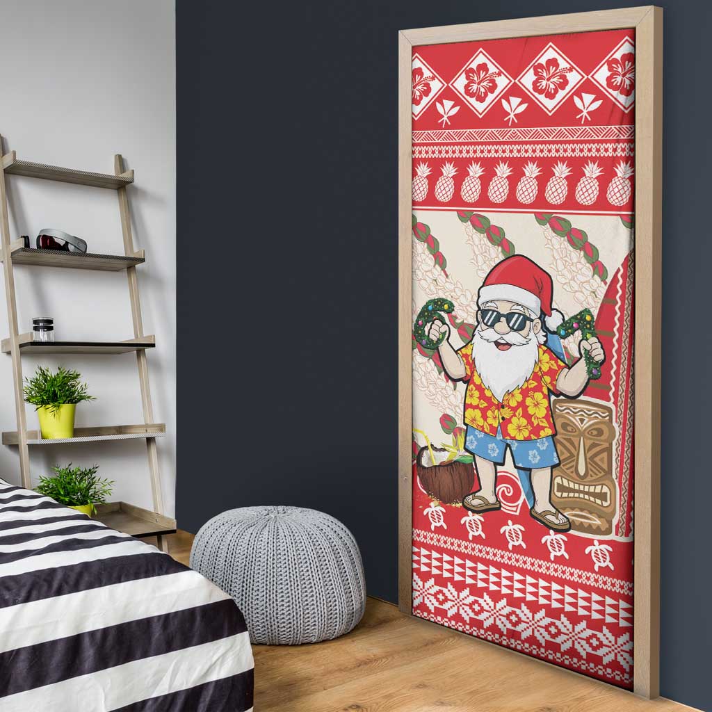 Hawaii Christmas Six Seven Door Cover Mele Kalikimaka Funny Santa 67 Gen Alpha Slang - Polynesian Pride