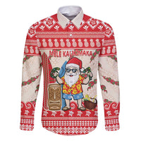 Hawaii Christmas Six Seven Family Matching Off Shoulder Maxi Dress and Hawaiian Shirt Mele Kalikimaka Funny Santa 67 Gen Alpha Slang - Polynesian Pride