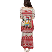 Hawaii Christmas Six Seven Family Matching Puletasi and Hawaiian Shirt Mele Kalikimaka Funny Santa 67 Gen Alpha Slang - Polynesian Pride