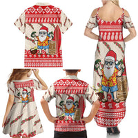 Hawaii Christmas Six Seven Family Matching Summer Maxi Dress and Hawaiian Shirt Mele Kalikimaka Funny Santa 67 Gen Alpha Slang - Polynesian Pride