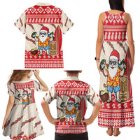 Hawaii Christmas Six Seven Family Matching Tank Maxi Dress and Hawaiian Shirt Mele Kalikimaka Funny Santa 67 Gen Alpha Slang - Polynesian Pride