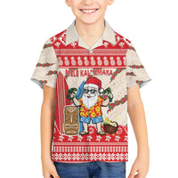 Hawaii Christmas Six Seven Kid Hawaiian Shirt Mele Kalikimaka Funny Santa 67 Gen Alpha Slang - Polynesian Pride