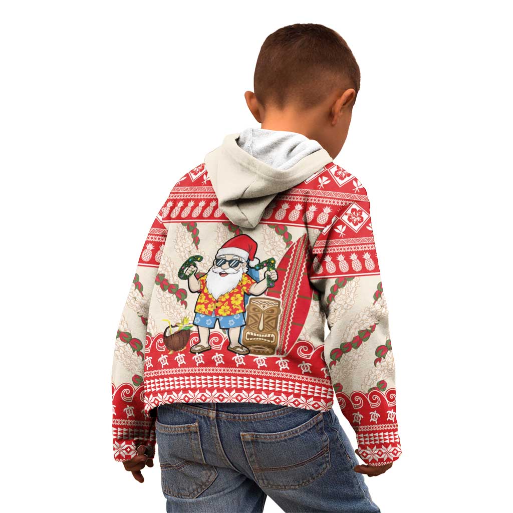 Hawaii Christmas Six Seven Kid Hoodie Mele Kalikimaka Funny Santa 67 Gen Alpha Slang - Polynesian Pride