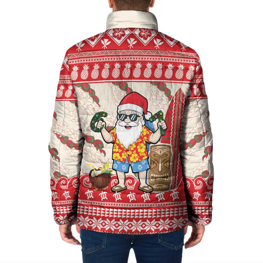 Hawaii Christmas Six Seven Padded Jacket Mele Kalikimaka Funny Santa 67 Gen Alpha Slang - Polynesian Pride