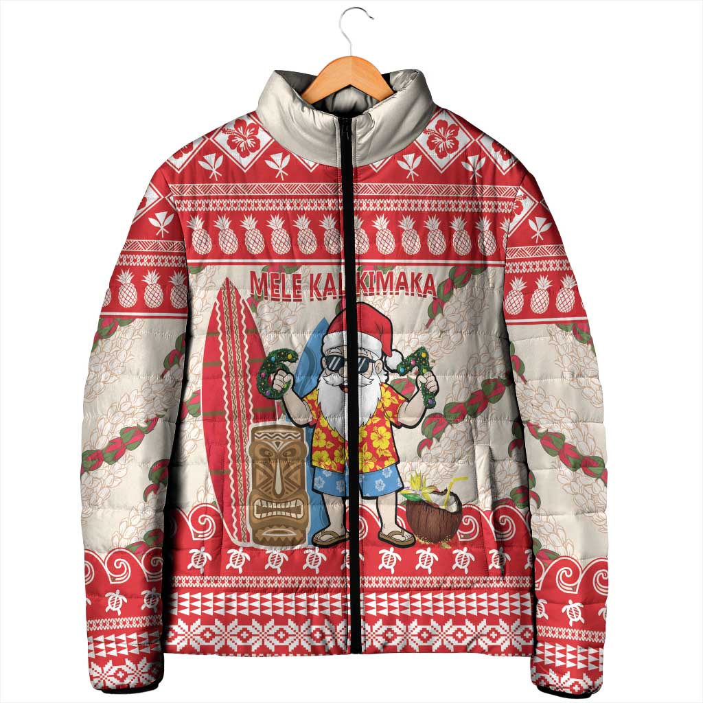 Hawaii Christmas Six Seven Padded Jacket Mele Kalikimaka Funny Santa 67 Gen Alpha Slang - Polynesian Pride