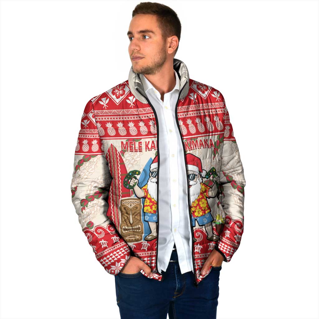 Hawaii Christmas Six Seven Padded Jacket Mele Kalikimaka Funny Santa 67 Gen Alpha Slang - Polynesian Pride