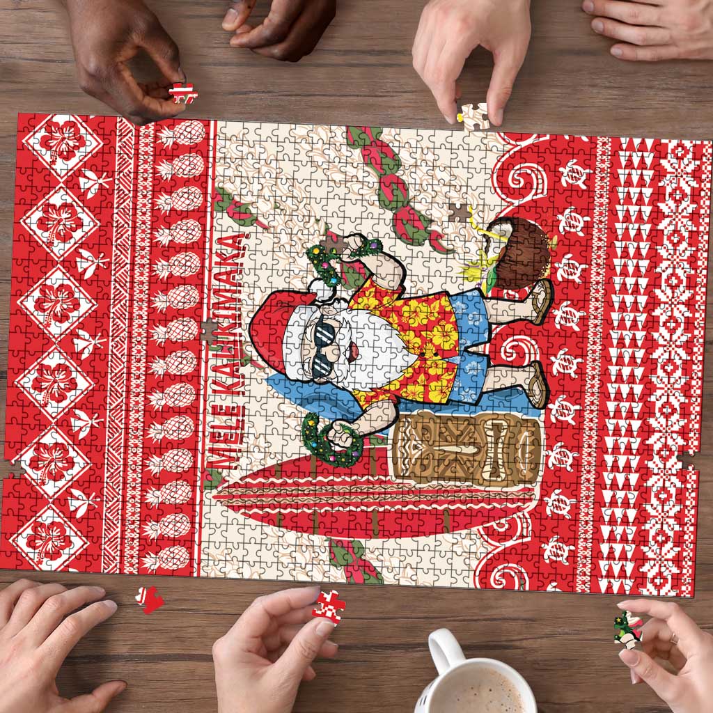 Hawaii Christmas Six Seven Puzzle Mele Kalikimaka Funny Santa 67 Gen Alpha Slang - Polynesian Pride