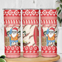 Hawaii Christmas Six Seven Skinny Tumbler Mele Kalikimaka Funny Santa 67 Gen Alpha Slang - Polynesian Pride