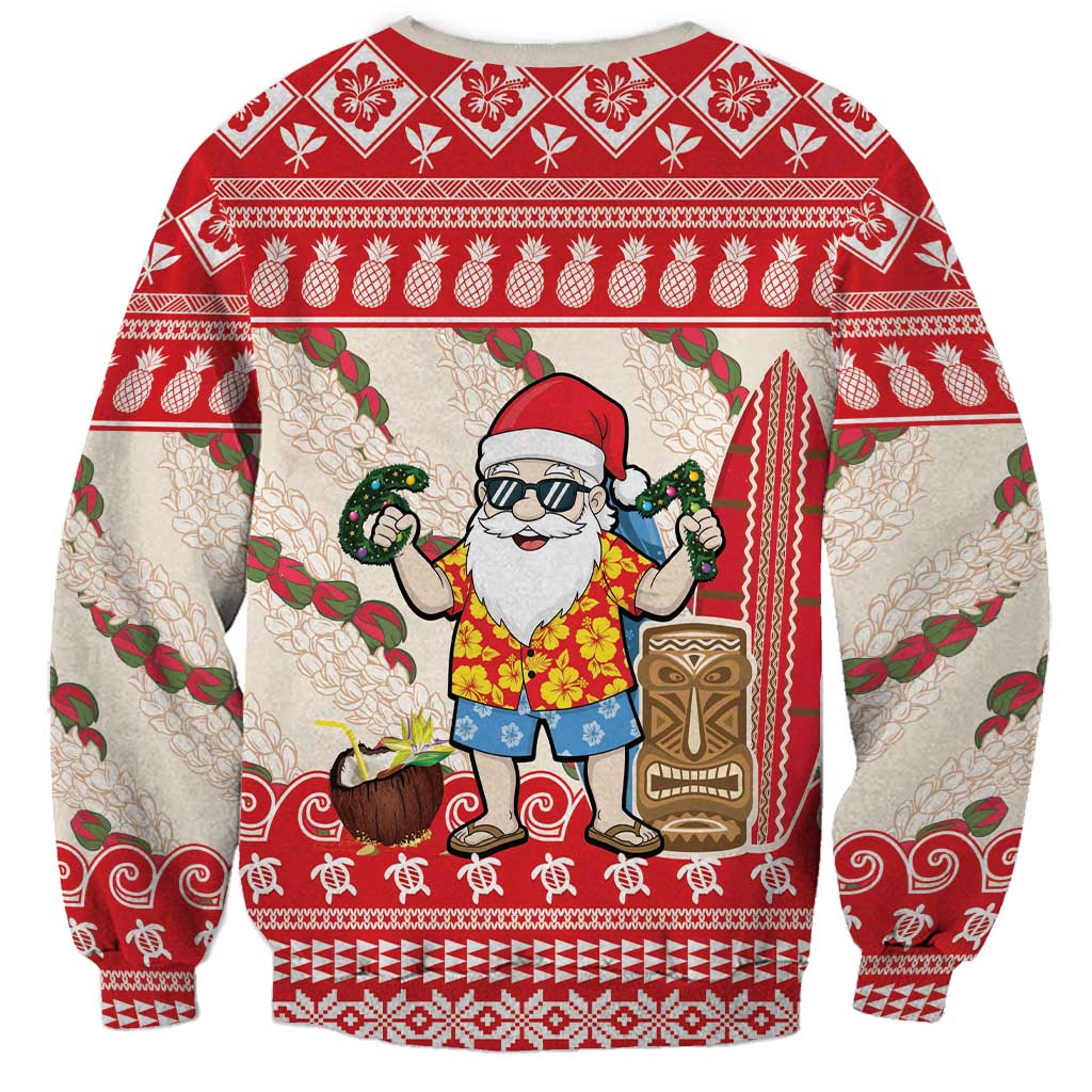 Hawaii Christmas Six Seven Sweatshirt Mele Kalikimaka Funny Santa 67 Gen Alpha Slang - Polynesian Pride