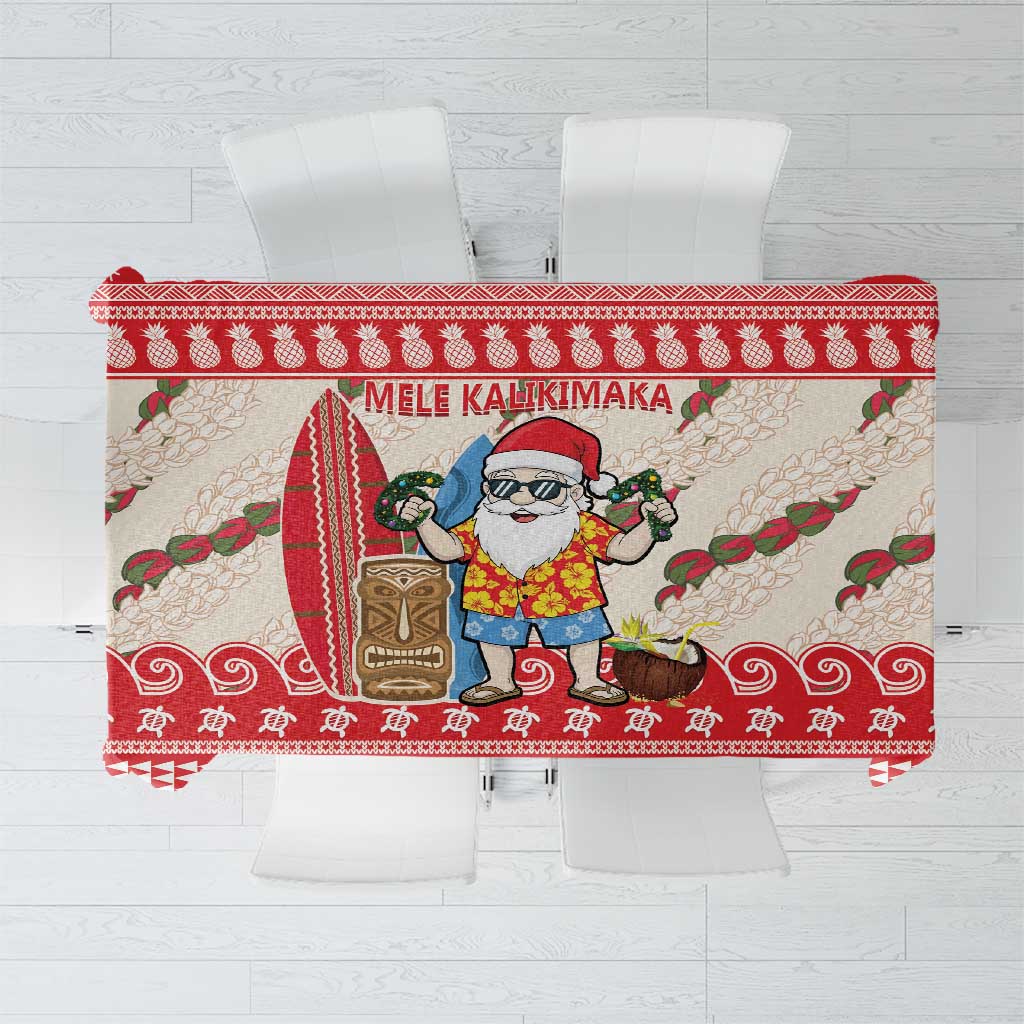 Hawaii Christmas Six Seven Tablecloth Mele Kalikimaka Funny Santa 67 Gen Alpha Slang - Polynesian Pride
