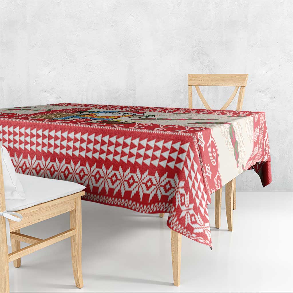 Hawaii Christmas Six Seven Tablecloth Mele Kalikimaka Funny Santa 67 Gen Alpha Slang - Polynesian Pride