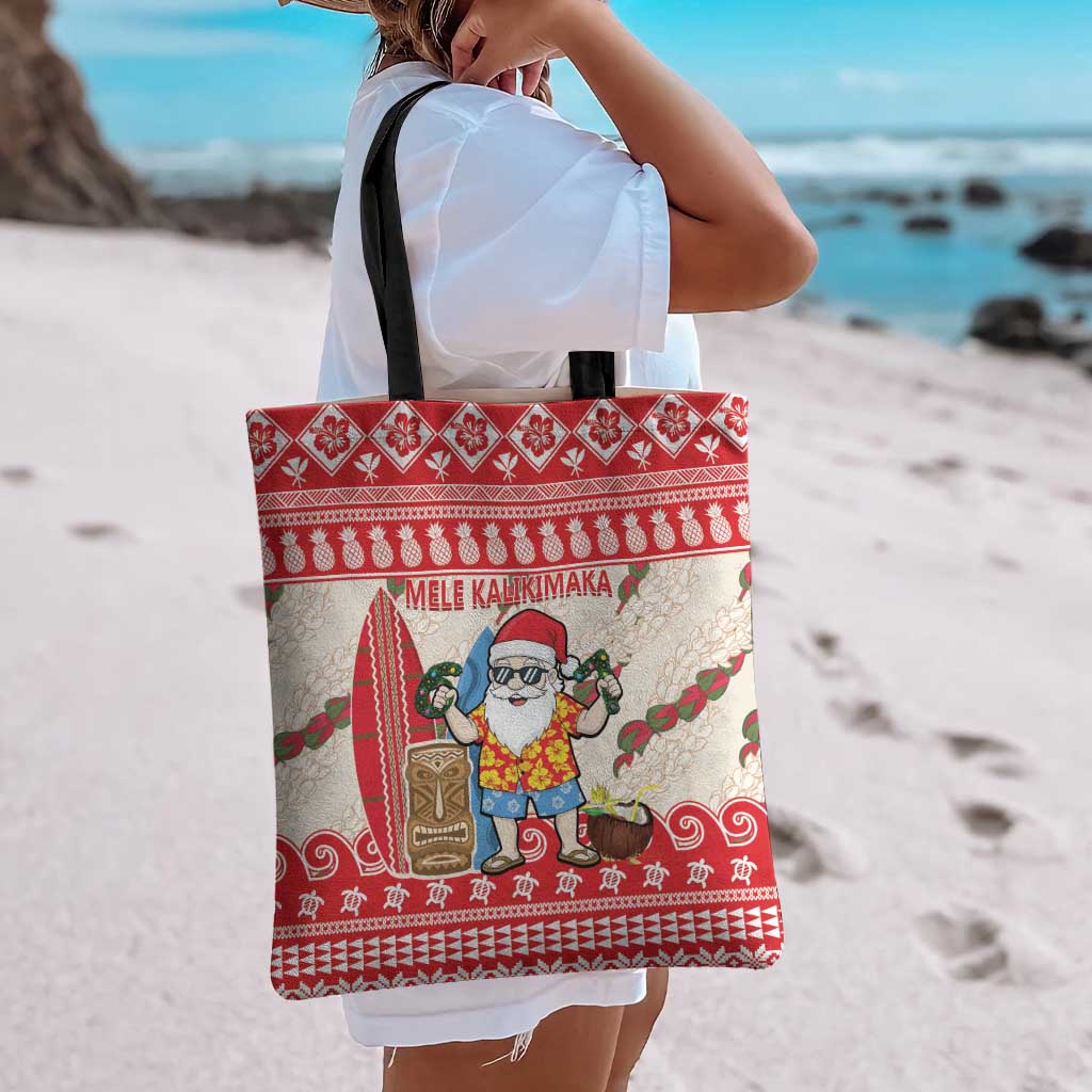 Hawaii Christmas Six Seven Tote Bag Mele Kalikimaka Funny Santa 67 Gen Alpha Slang - Polynesian Pride