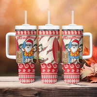 Hawaii Christmas Six Seven Tumbler With Handle Mele Kalikimaka Funny Santa 67 Gen Alpha Slang - Polynesian Pride
