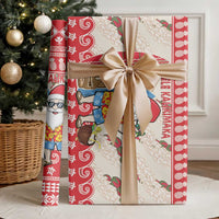 Hawaii Christmas Six Seven Wrapping Paper Mele Kalikimaka Funny Santa 67 Gen Alpha Slang - Polynesian Pride