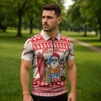 Hawaii Christmas Six Seven Zipper Polo Shirt Mele Kalikimaka Funny Santa 67 Gen Alpha Slang - Polynesian Pride