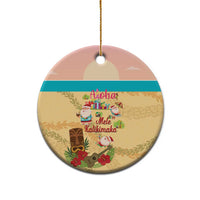Aloha Hawaii Mele Kalikimaka Ceramic Ornament Beachy Funny Santa Hawaiian Lei - Polynesian Pride