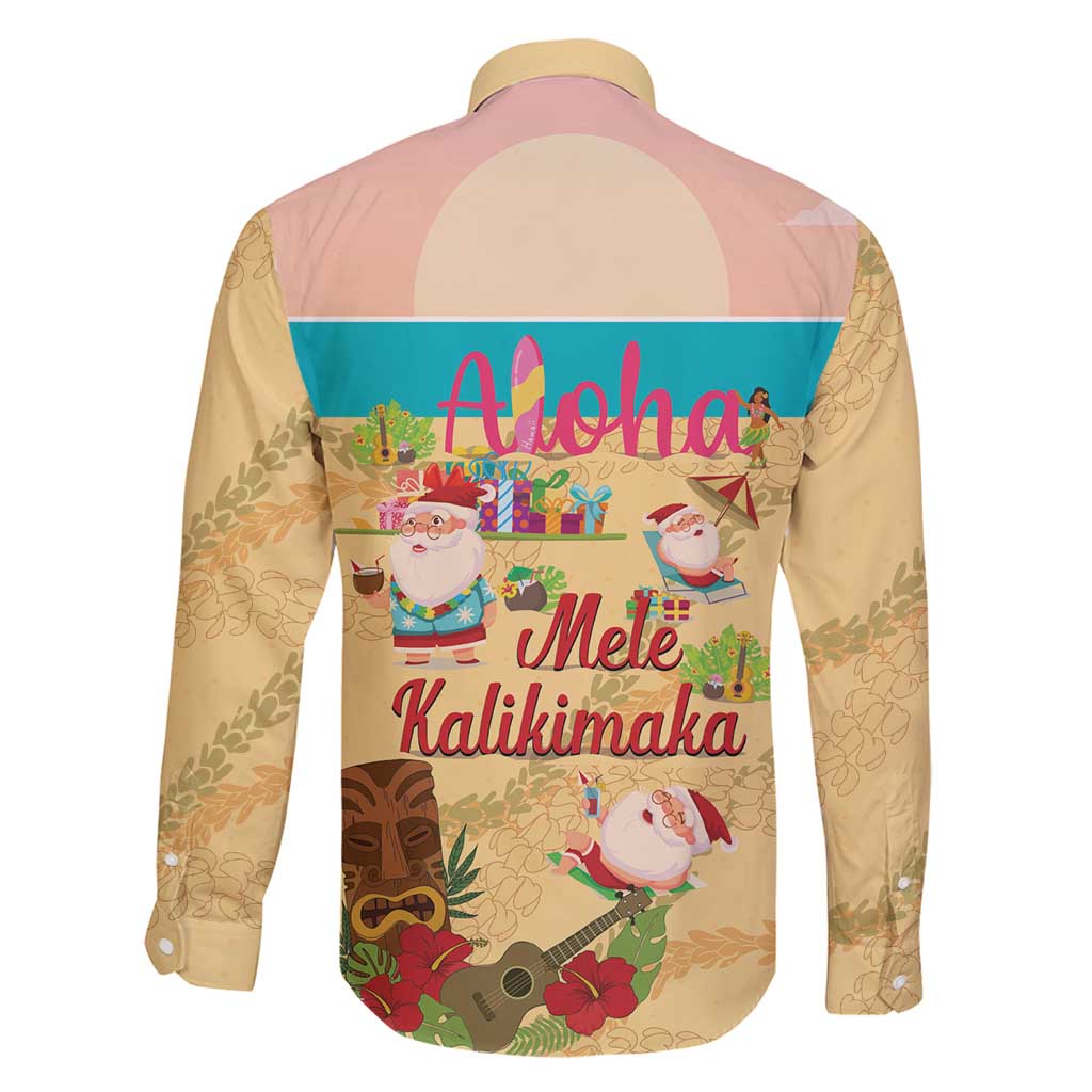 Aloha Hawaii Mele Kalikimaka Family Matching Mermaid Dress and Hawaiian Shirt Beachy Funny Santa Hawaiian Lei - Polynesian Pride