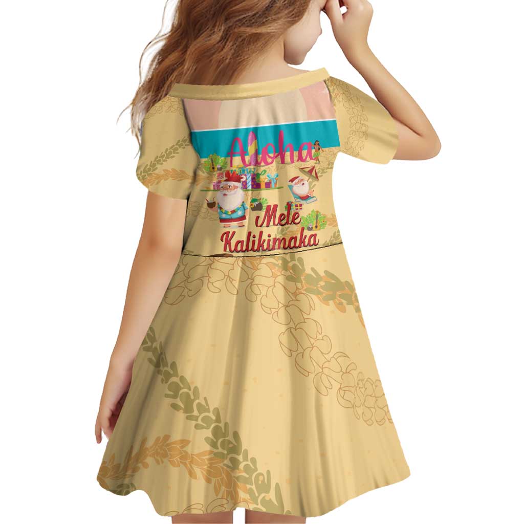 Aloha Hawaii Mele Kalikimaka Family Matching Off Shoulder Short Dress and Hawaiian Shirt Beachy Funny Santa Hawaiian Lei - Polynesian Pride