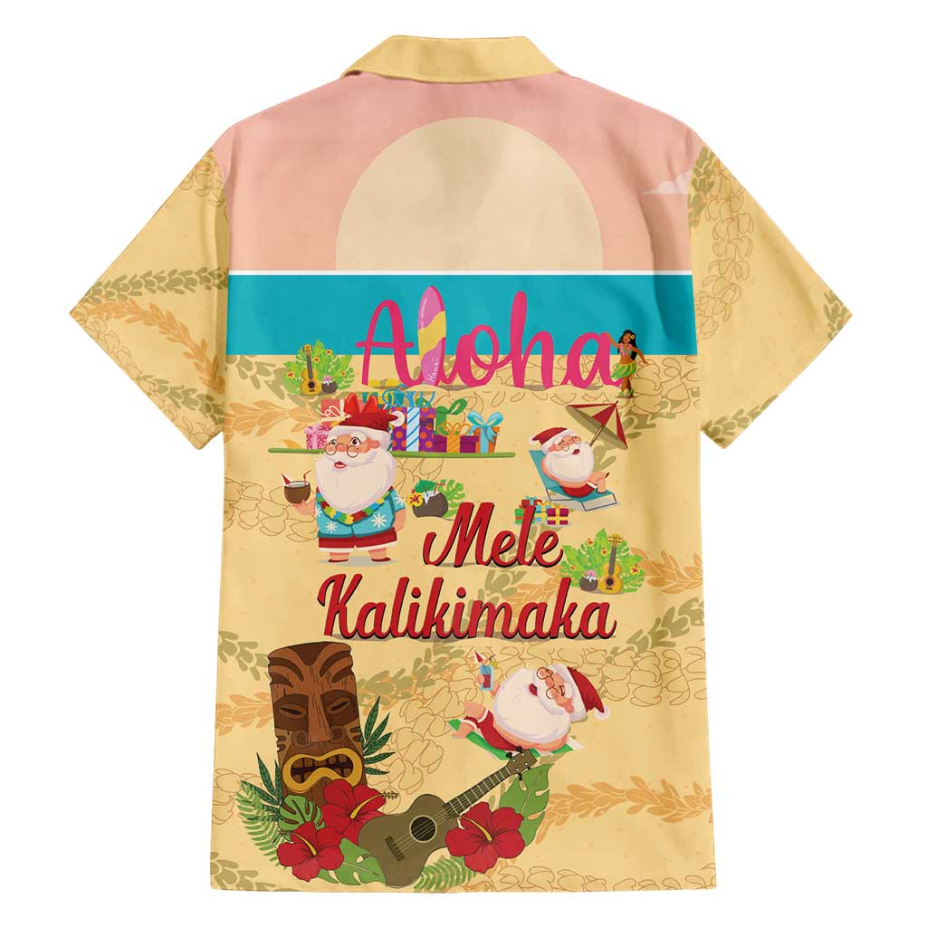 Aloha Hawaii Mele Kalikimaka Family Matching Summer Maxi Dress and Hawaiian Shirt Beachy Funny Santa Hawaiian Lei - Polynesian Pride