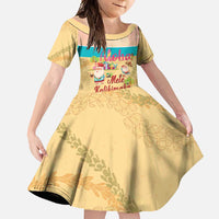 Aloha Hawaii Mele Kalikimaka Family Matching Tank Maxi Dress and Hawaiian Shirt Beachy Funny Santa Hawaiian Lei - Polynesian Pride