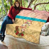 Aloha Hawaii Mele Kalikimaka Quilt Beachy Funny Santa Hawaiian Lei - Polynesian Pride