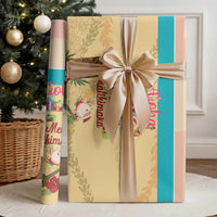 Aloha Hawaii Mele Kalikimaka Wrapping Paper Beachy Funny Santa Hawaiian Lei - Polynesian Pride