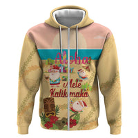 Aloha Hawaii Mele Kalikimaka Zip Hoodie Beachy Funny Santa Hawaiian Lei - Polynesian Pride