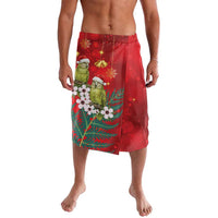 New Zealand Kakapo Christmas Lavalava Owl Parrot Santa Sliver Fern Manuka - Red - Polynesian Pride