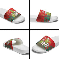 New Zealand Kakapo Christmas Slide Sandals Owl Parrot Santa Sliver Fern Manuka - Red - Polynesian Pride