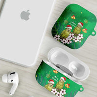 New Zealand Kakapo Christmas AirPods Case Owl Parrot Santa Sliver Fern Manuka - Green - Polynesian Pride