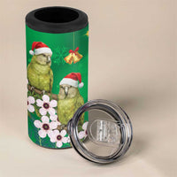 New Zealand Kakapo Christmas 4 in 1 Can Cooler Tumbler Owl Parrot Santa Sliver Fern Manuka - Green - Polynesian Pride