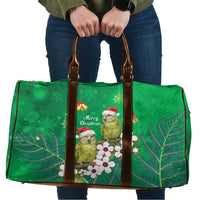 New Zealand Kakapo Christmas Travel Bag Owl Parrot Santa Sliver Fern Manuka - Green - Polynesian Pride