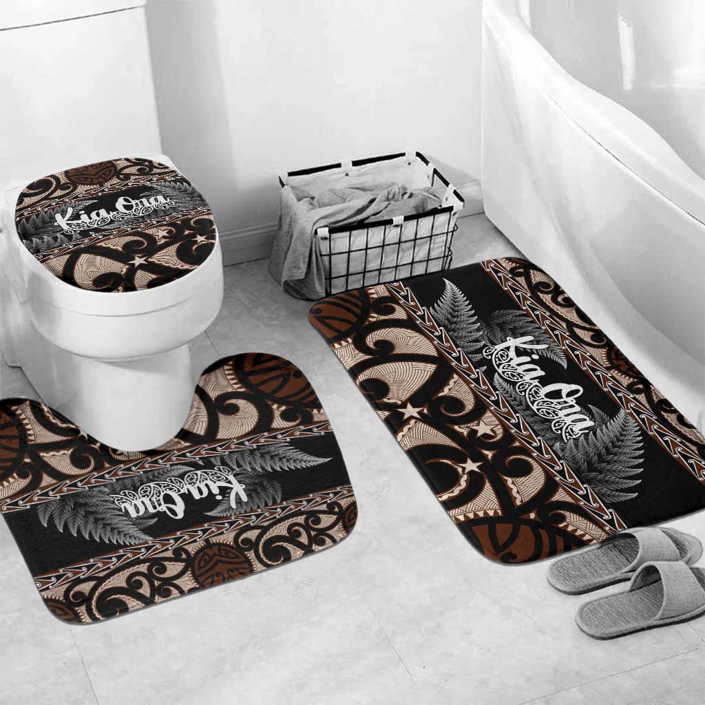 Kia Ora New Zealand Bathroom Set Aotearoa Proud Maori Silver Fern - Polynesian Pride