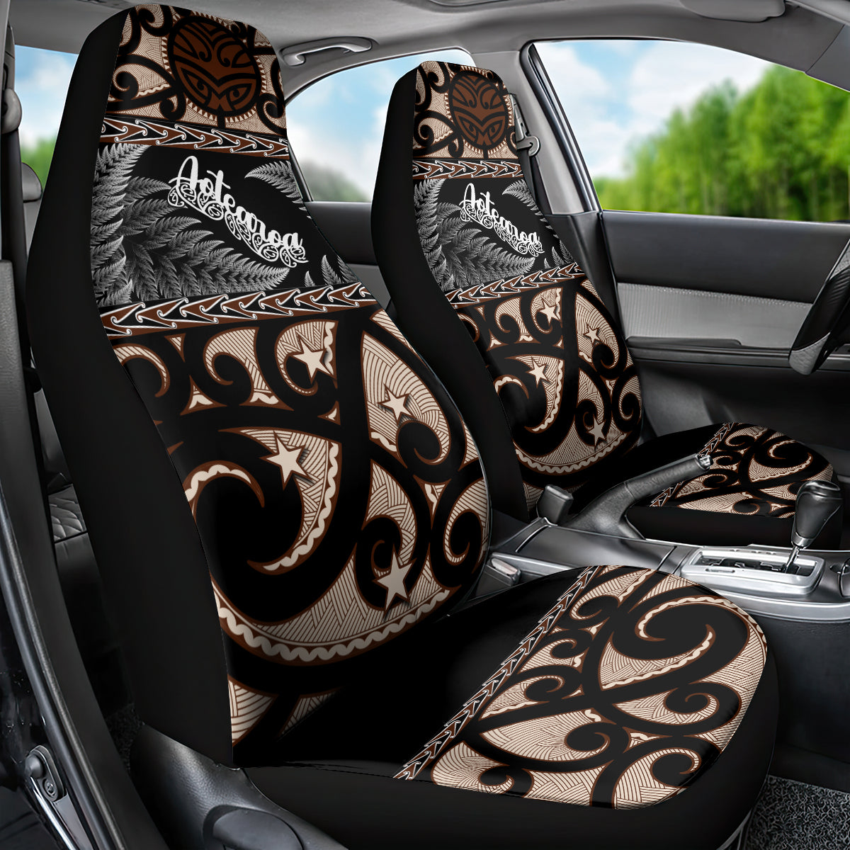 Kia Ora New Zealand Car Seat Cover Aotearoa Proud Maori With Silver Fern LT14 - Polynesian Pride