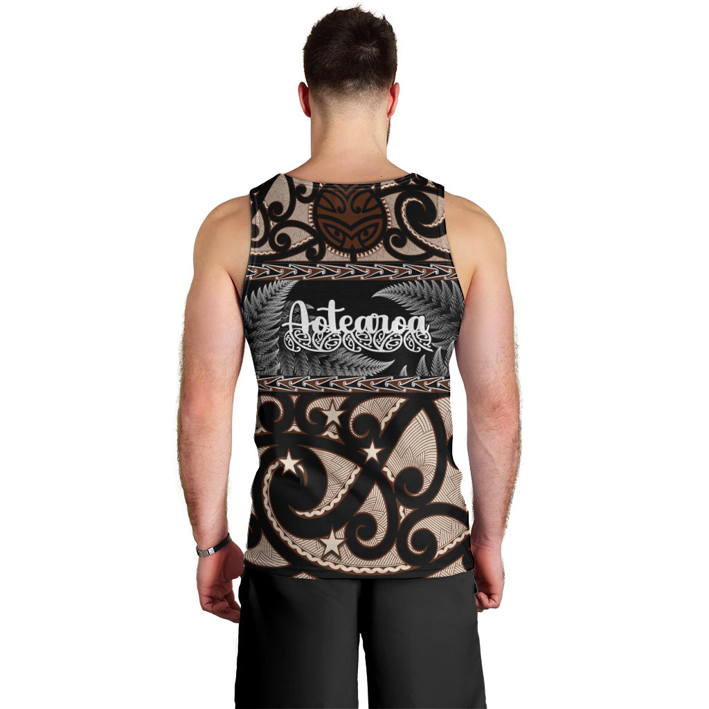 Kia Ora New Zealand Men Tank Top Aotearoa Proud Maori With Silver Fern LT14 - Polynesian Pride